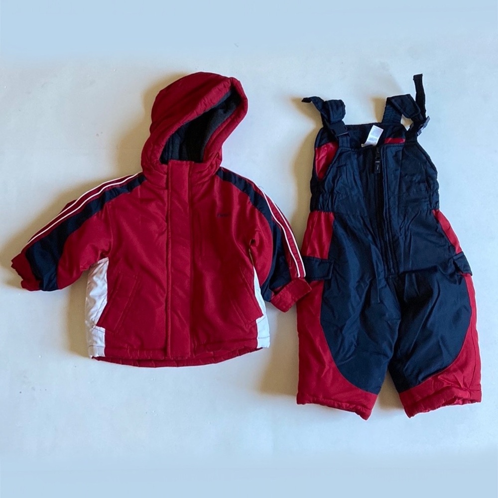 Carter’s Red White Navy Jacket with Snow Pants 12 months